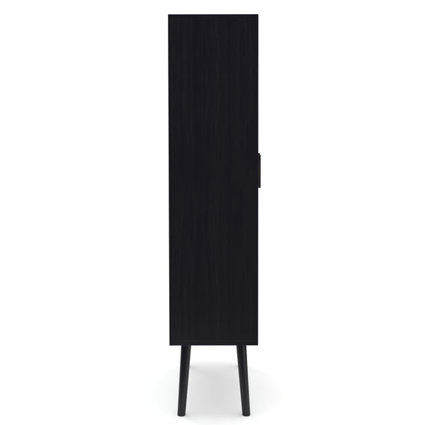 Kommode Schrank ALDO 70 x 150 cm natur/schwarz