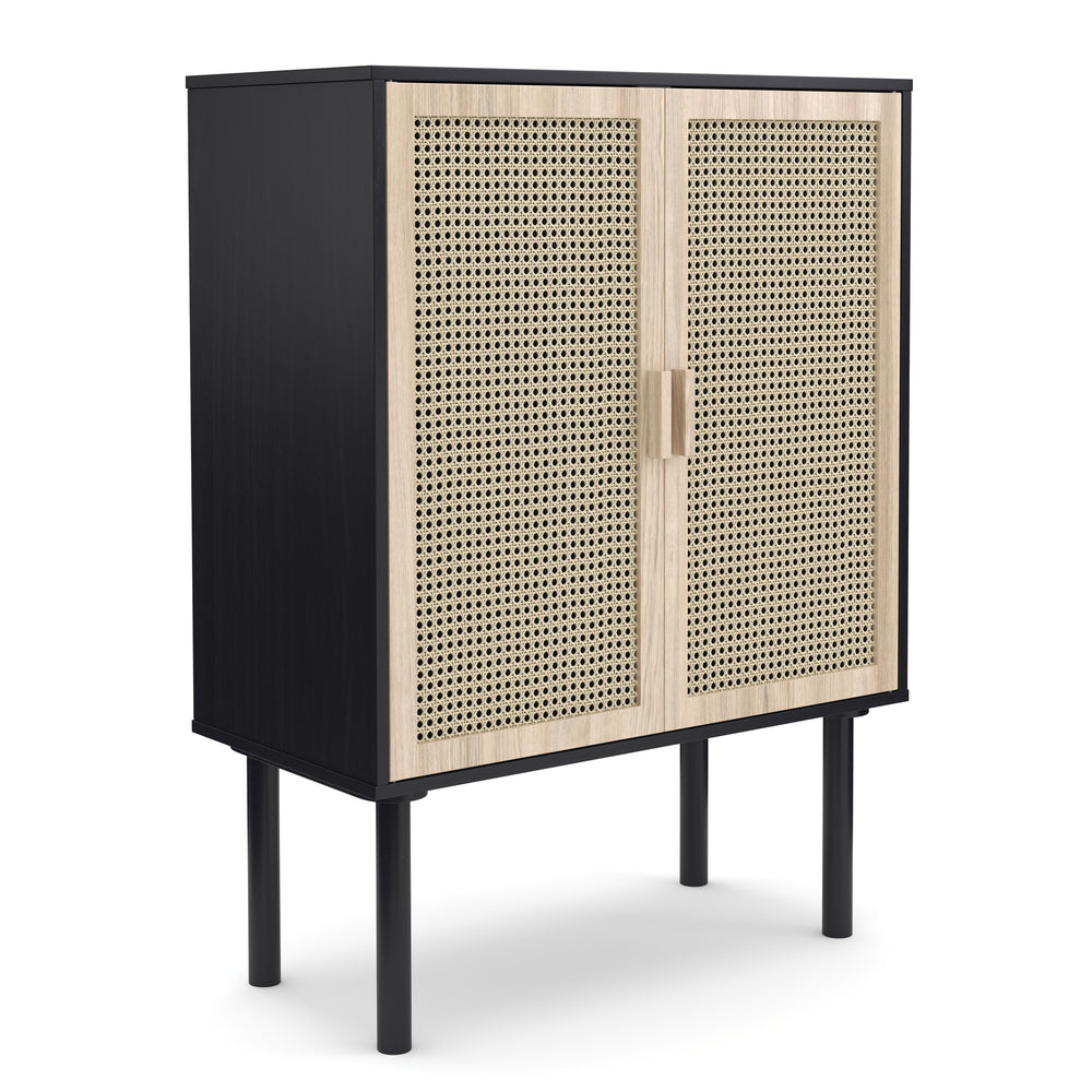 Cassettiera ALDO 80 x 110 cm naturale/nero