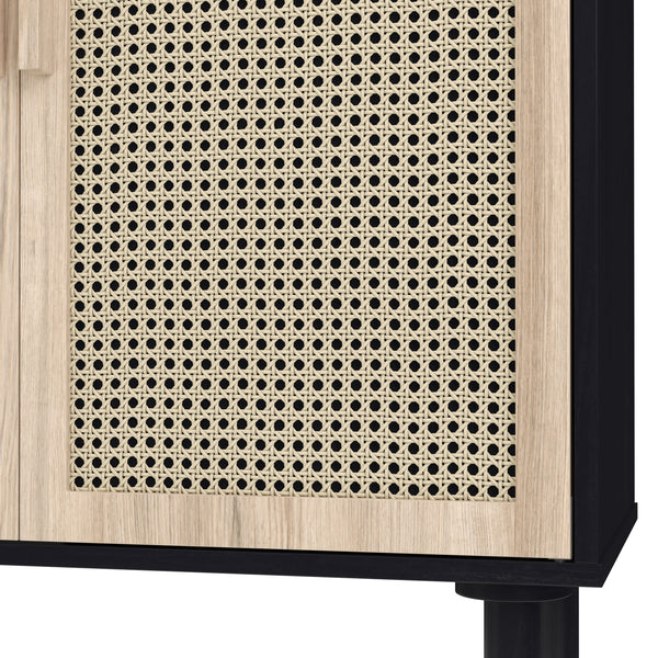Kommode ALDO 80 x 110 cm natur/schwarz
