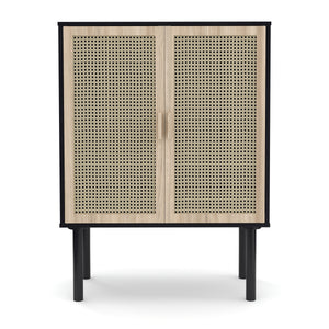 Kommode ALDO 80 x 110 cm natur/schwarz