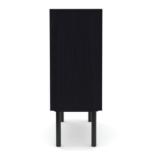 Kommode ALDO 80 x 110 cm natur/schwarz
