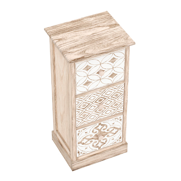 Kommode ASHFORD 3 Schubladen 29 x 25 x 63 cm natur