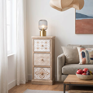 Kommode ASHFORD 3 Schubladen 29 x 25 x 63 cm natur