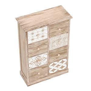 Kommode ASHFORD 8 Schubladen 54 x 25 x 81 cm natur