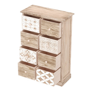 Kommode ASHFORD 8 Schubladen 54 x 25 x 81 cm natur
