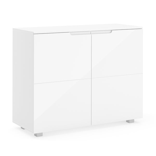 Sideboard AVILA 2 Türen 100 x 80 cm Hochglanz weiss