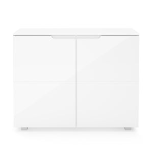 Sideboard AVILA 2 Türen 100 x 80 cm Hochglanz weiss