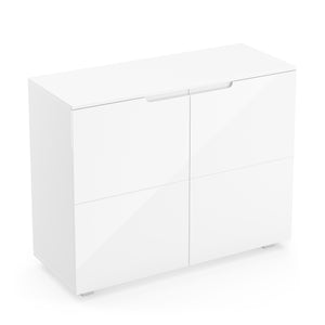 Sideboard AVILA 2 Türen 100 x 80 cm Hochglanz weiss