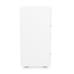 Kommode AVILA 4 Schubladen 50 x 80 cm Hochglanz weiss