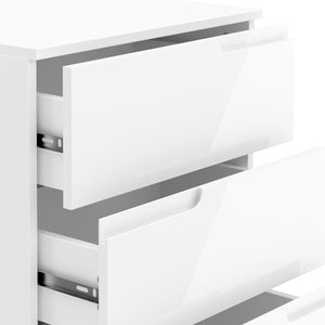 Kommode AVILA 4 Schubladen 50 x 80 cm Hochglanz weiss