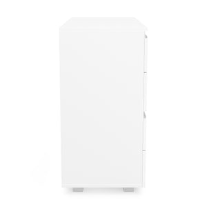 Sideboard AVILA 4 Schubladen und 1 Tür 100 x 80 cm Hochglanz weiss