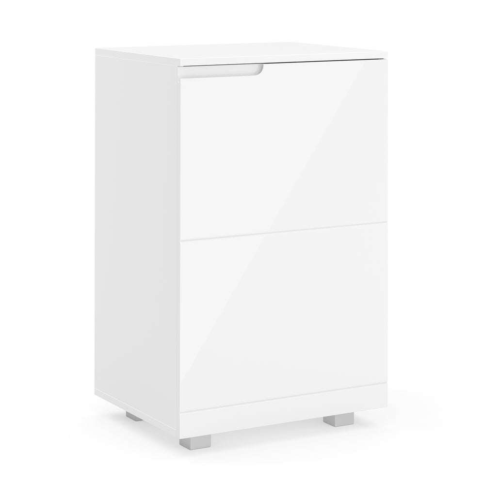 Kommode AVILA 1 Tür 50 x 80 cm Hochglanz weiss