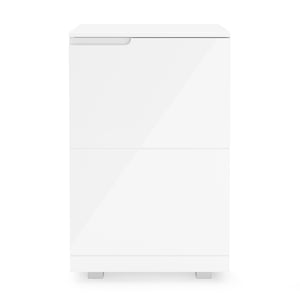 Kommode AVILA 1 Tür 50 x 80 cm Hochglanz weiss