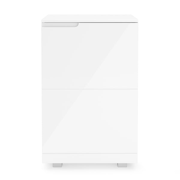 Kommode AVILA 1 Tür 50 x 80 cm Hochglanz weiss
