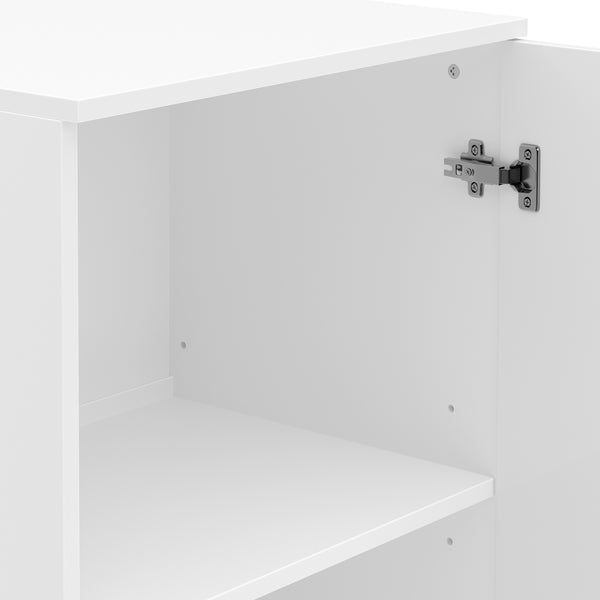 Kommode AVILA 1 Tür 50 x 80 cm Hochglanz weiss