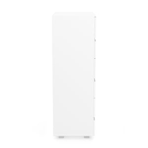 Kommode AVILA 6 Schubladen 65 x 119 cm Hochglanz weiss