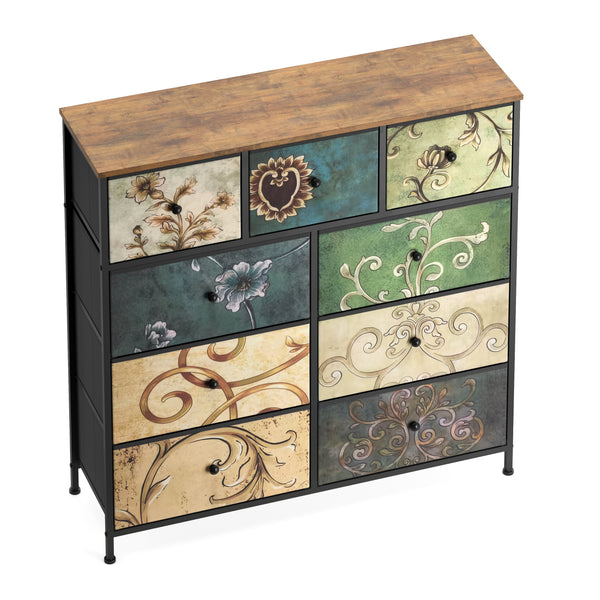 Kommode Vintage FIORELLA 9 Schubladen 100 x 100 cm