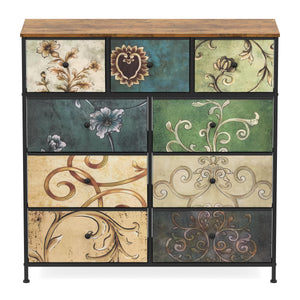 Kommode Vintage FIORELLA 9 Schubladen 100 x 100 cm