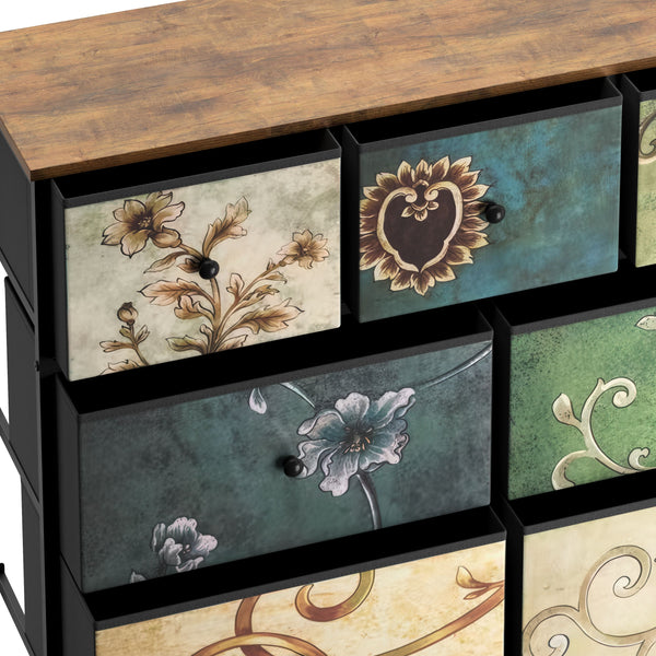 Kommode Vintage FIORELLA 9 Schubladen 100 x 100 cm