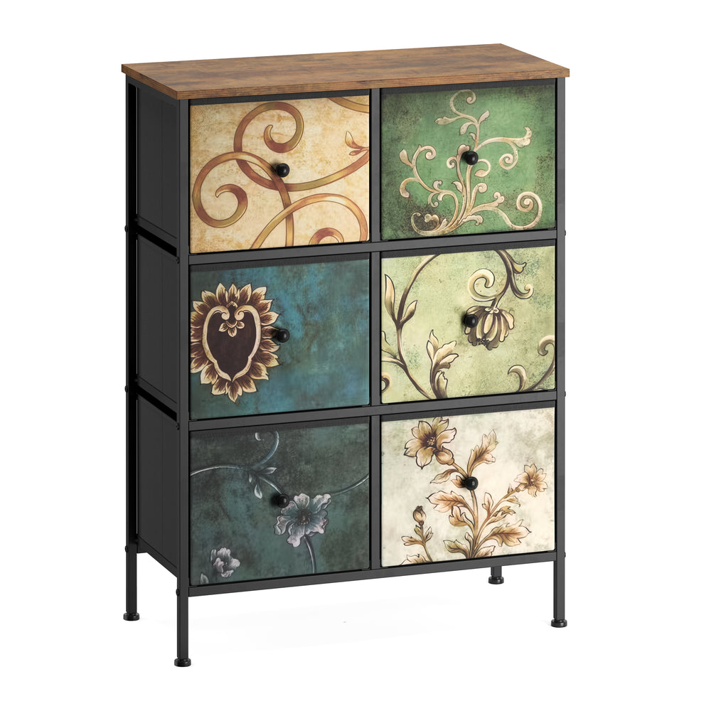 Kommode Vintage FIORELLA 6 Schubladen 67 x 91 cm