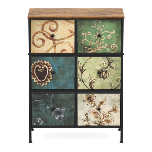 Kommode Vintage FIORELLA 6 Schubladen 67 x 91 cm