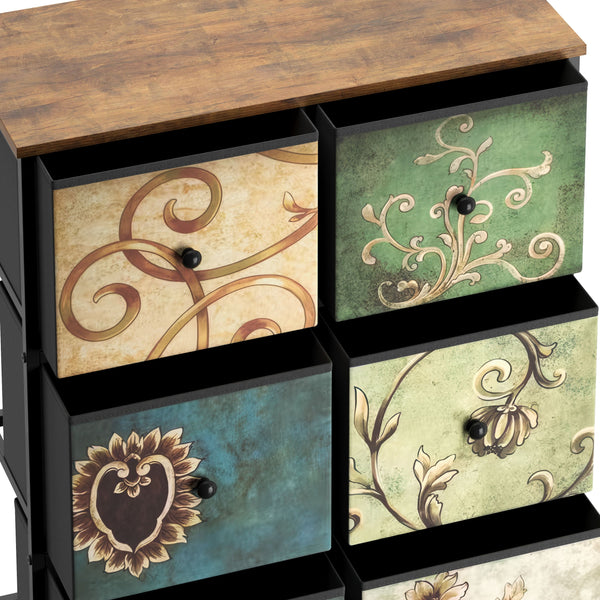 Kommode Vintage FIORELLA 6 Schubladen 67 x 91 cm