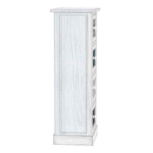 Kommode HOMESTEAD 4 Schubladen 30 x 25 x 76 cm weiss/grau
