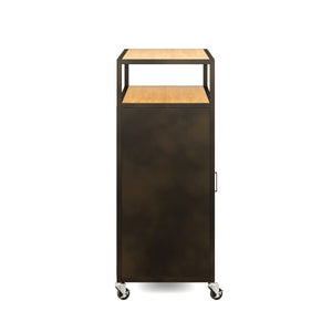 Kommode auf Rollen Industrial FORGE 85 x 98 cm schwarz/braun