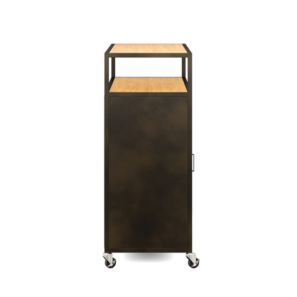 Kommode auf Rollen Industrial FORGE 85 x 98 cm schwarz/braun