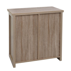 Kommode JAM-K75 Regal Schiebetüre Industrial Metall 84x80x40cm