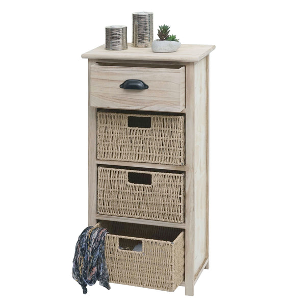 Kommode JAM-K84 mit Körben Holz FSC Körbe hellbraun