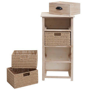 Kommode JAM-K84 mit Körben Holz FSC Körbe hellbraun