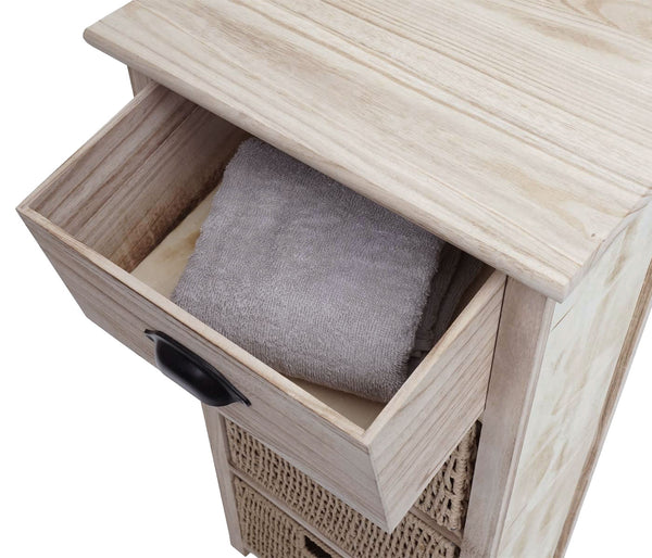 Kommode JAM-K84 mit Körben Holz FSC Körbe hellbraun