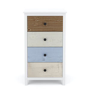 Kommode Holz MAGDA 46 x 80 cm weiss
