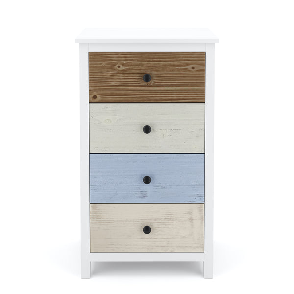 Kommode Holz MAGDA 46 x 80 cm weiss