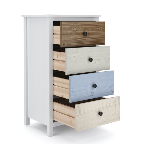 Kommode Holz MAGDA 46 x 80 cm weiss