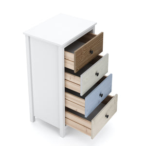 Kommode Holz MAGDA 46 x 80 cm weiss