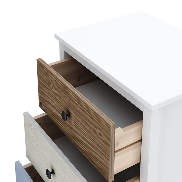 Kommode Holz MAGDA 46 x 80 cm weiss