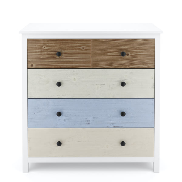Kommode Holz MAGDA 79 x 80 cm weiss