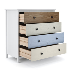 Kommode Holz MAGDA 79 x 80 cm weiss