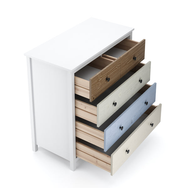 Kommode Holz MAGDA 79 x 80 cm weiss
