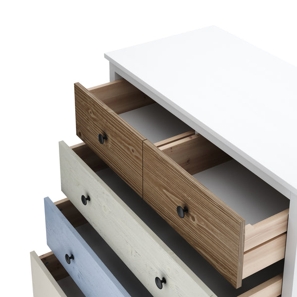 Kommode Holz MAGDA 79 x 80 cm weiss