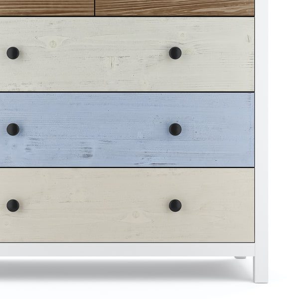 Kommode Holz MAGDA 79 x 80 cm weiss