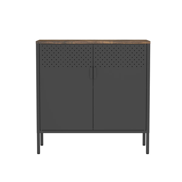 Kommode Metall AMET 80 x 80 cm schwarz