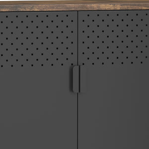 Kommode Metall AMET 80 x 80 cm schwarz