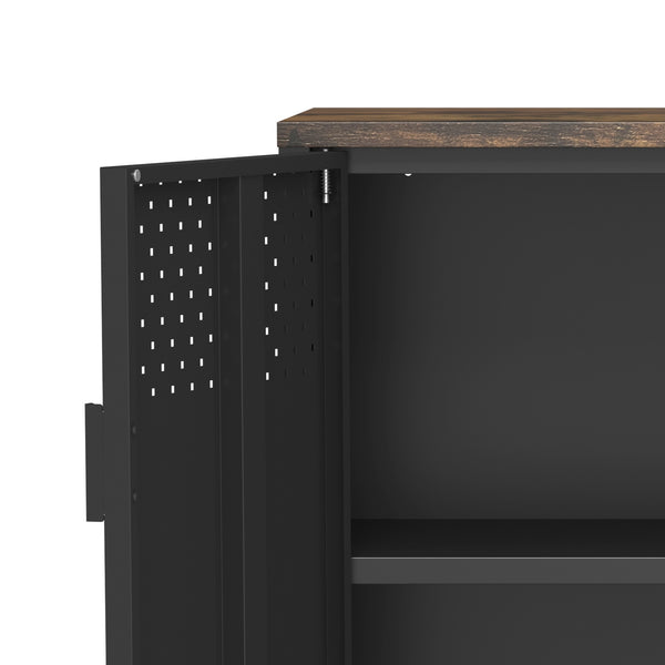 Kommode Metall AMET 80 x 80 cm schwarz