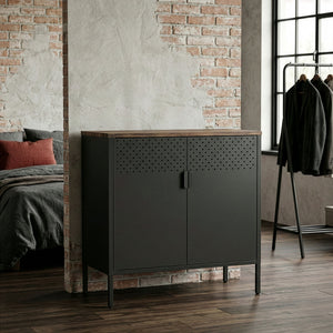Kommode Metall AMET 80 x 80 cm schwarz