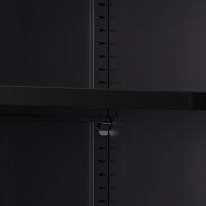 Kommode Metall ANTEY 2 Türen 2 Schubladen 67 x 107 cm schwarz
