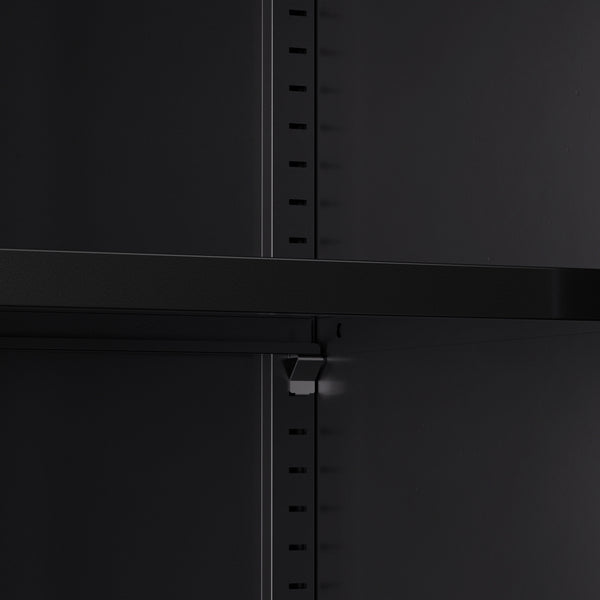 Kommode Metall ANTEY 2 Türen 2 Schubladen 67 x 107 cm schwarz
