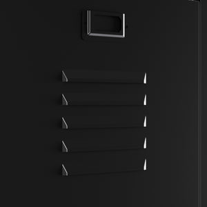 Kommode Metall ANTEY 2 Türen 2 Schubladen 67 x 107 cm schwarz